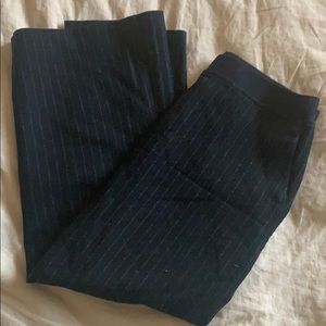 INES DE LA FRESSANGE Uniqlo wool pinstripe maxi skirt with slit